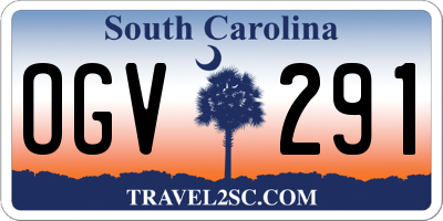 SC license plate OGV291