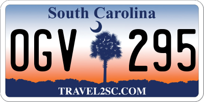 SC license plate OGV295