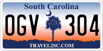 SC license plate OGV304