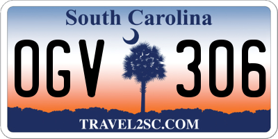 SC license plate OGV306