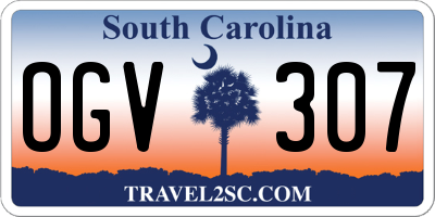 SC license plate OGV307