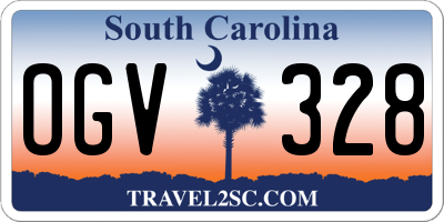 SC license plate OGV328