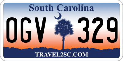 SC license plate OGV329