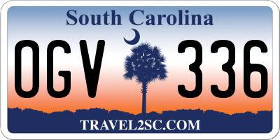 SC license plate OGV336