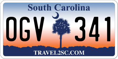 SC license plate OGV341