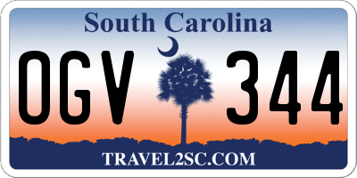 SC license plate OGV344