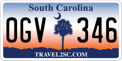 SC license plate OGV346