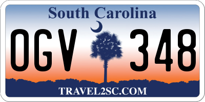 SC license plate OGV348