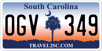 SC license plate OGV349