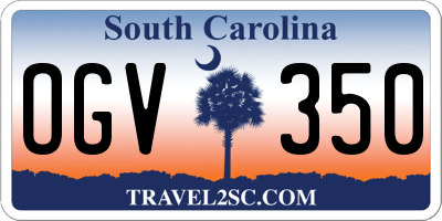 SC license plate OGV350