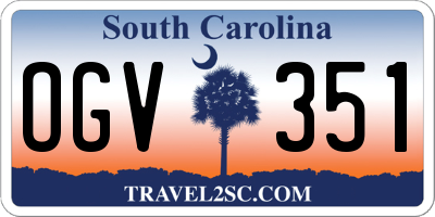 SC license plate OGV351