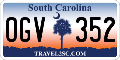 SC license plate OGV352