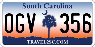 SC license plate OGV356
