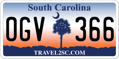 SC license plate OGV366