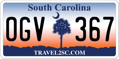 SC license plate OGV367