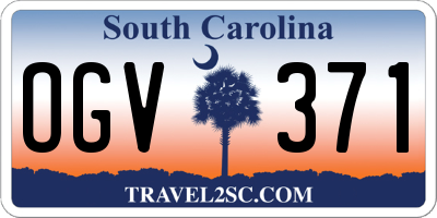 SC license plate OGV371