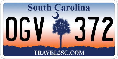 SC license plate OGV372