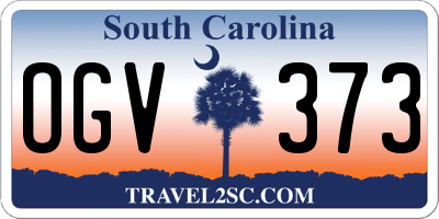SC license plate OGV373