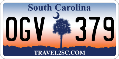 SC license plate OGV379