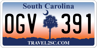 SC license plate OGV391