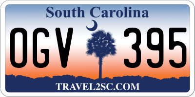 SC license plate OGV395