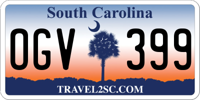 SC license plate OGV399
