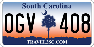 SC license plate OGV408