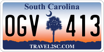 SC license plate OGV413