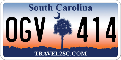 SC license plate OGV414
