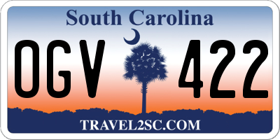 SC license plate OGV422