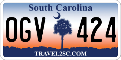 SC license plate OGV424