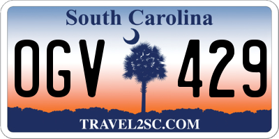 SC license plate OGV429