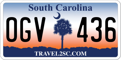 SC license plate OGV436