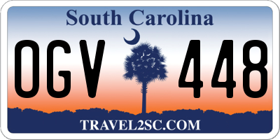 SC license plate OGV448