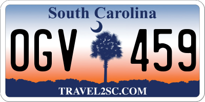 SC license plate OGV459