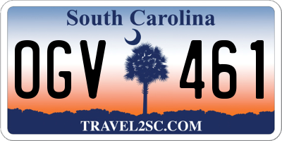 SC license plate OGV461