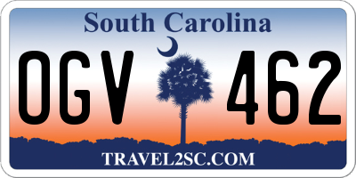 SC license plate OGV462