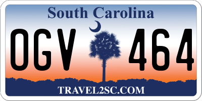 SC license plate OGV464