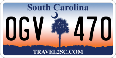 SC license plate OGV470