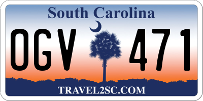 SC license plate OGV471