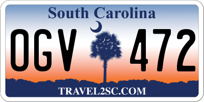 SC license plate OGV472