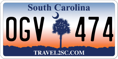 SC license plate OGV474