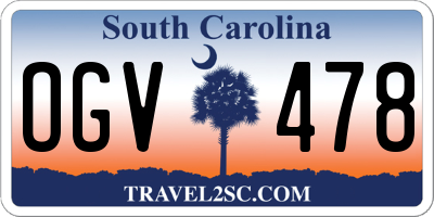 SC license plate OGV478