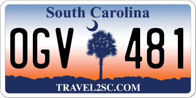 SC license plate OGV481