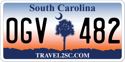 SC license plate OGV482