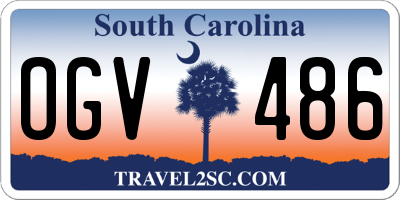 SC license plate OGV486