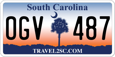 SC license plate OGV487