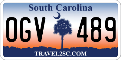 SC license plate OGV489