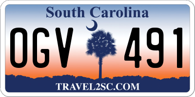 SC license plate OGV491