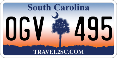 SC license plate OGV495